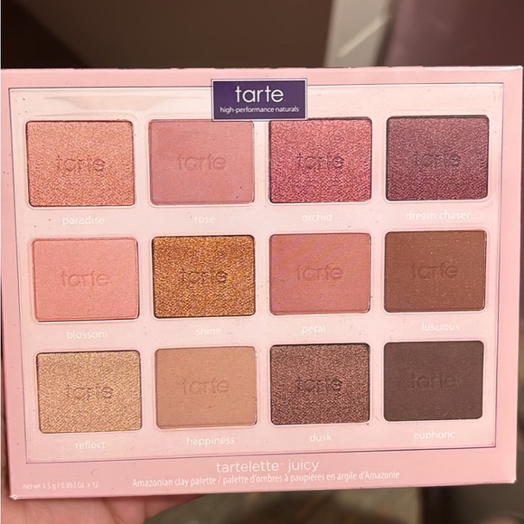 Tarte Tartelette Juicy Eyeshadow Palette - Pink, Gold, Brown Shades - Picture 1 of 3